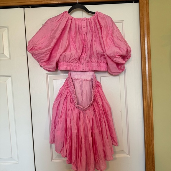 Vici Pink Pocketed Cut Out Mini Dress - Picture 4 of 8